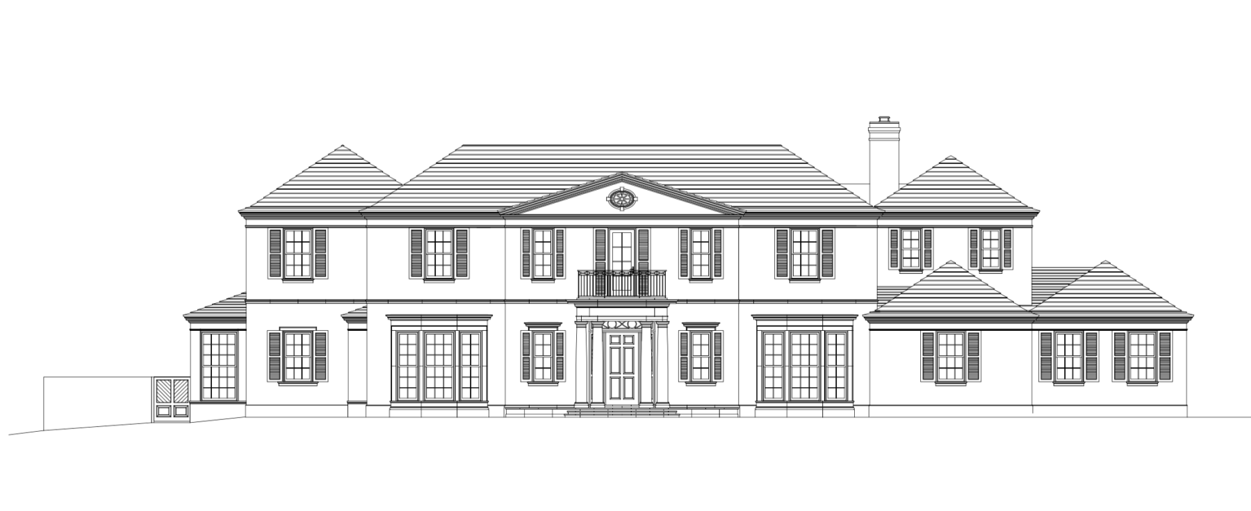 Elevation image of two story home