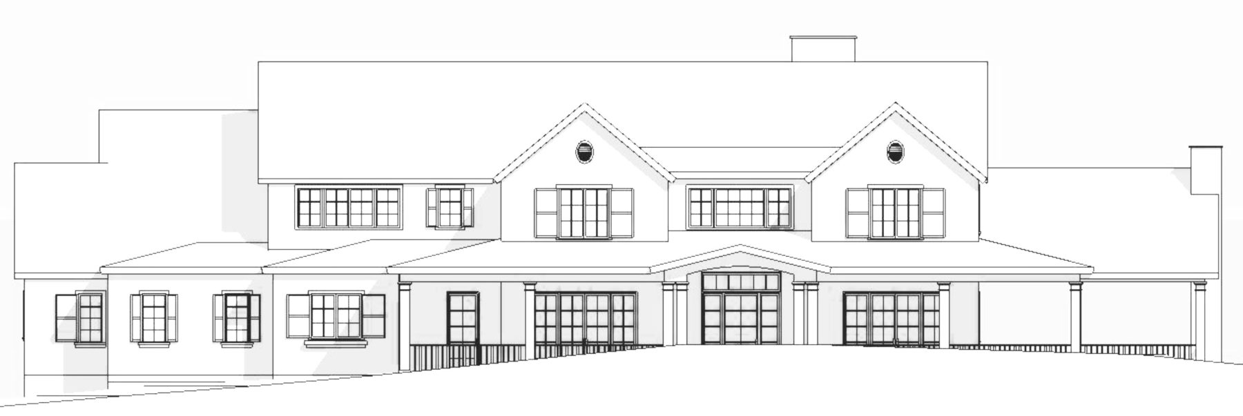 elevation of chapel hill home