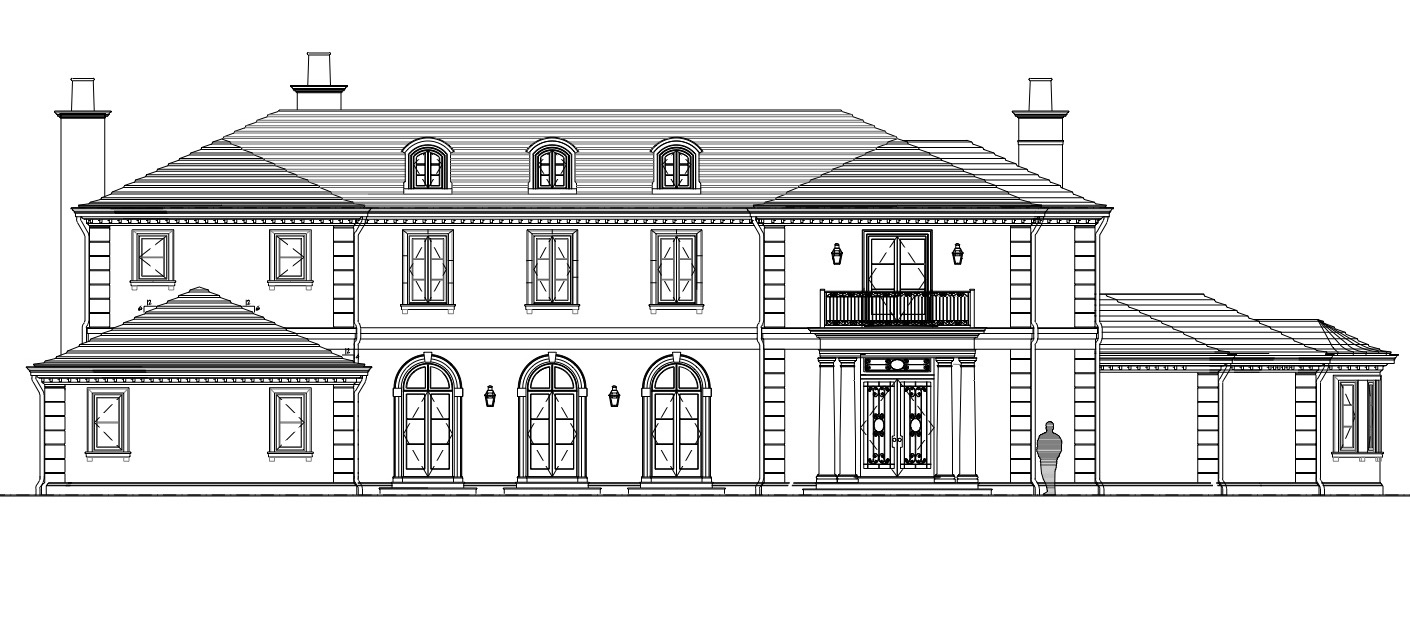 Elevation of palm beach home